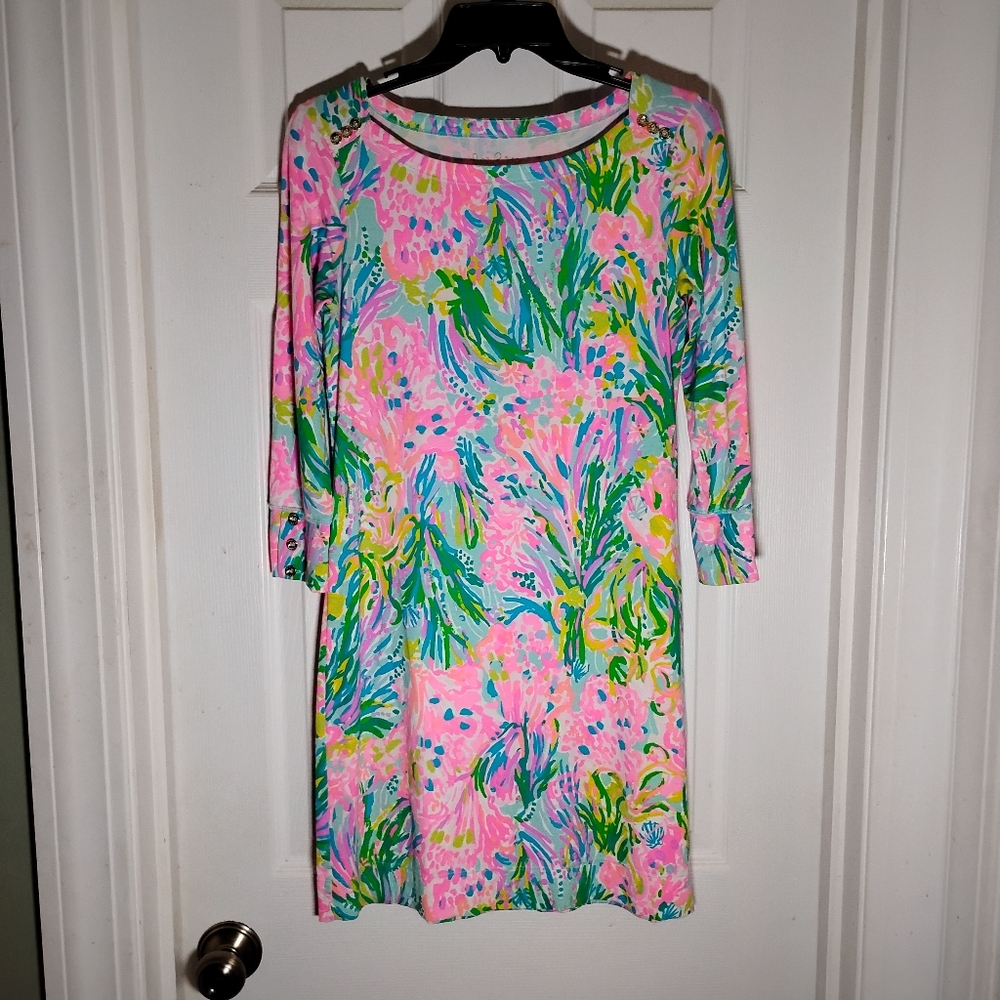 Lilly Pulitzer 3/4 Sleeve Knit Dress XS